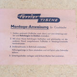 Dining table with extendable top, 1970s