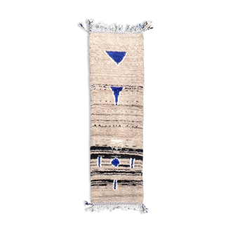 Moroccan wool hallway carpet 85x310 cm