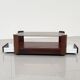 Table basse italienne en bois avec tiroirs 80's