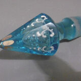 Emaille glass service a liqueur carafe and glasses