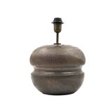 Pied de lampe en céramique marron moderne du milieu du siècle, France années 1960