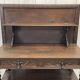 Henry II late 19th century oak serving trolley - top opens into a dresser