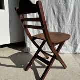 Chaise vintage pliante en bois