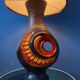 Orange ceramic West Germany floor lamp with dotted shade