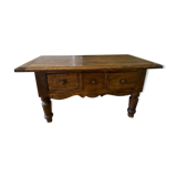 Rustic solid walnut coffee table