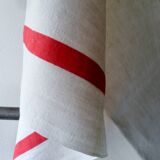 Set of 6 antique half-cloths, embroidered BR