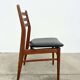 Lot de 4 chaises scandinaves hêtre et skai 60s