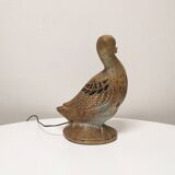 Ceramic duck lamp, Agnès Escala, 1960