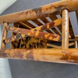 Vintage bamboo tiger wall shelf from the 70s.