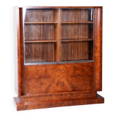 Art Deco Bookcase in Elm and Mahogany, 1920s