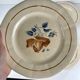 Set of 4 dessert plates Sarreguemines flower pattern, first half of the