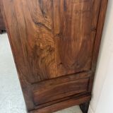 Napoleon III style wardrobe in solid walnut, 19th century