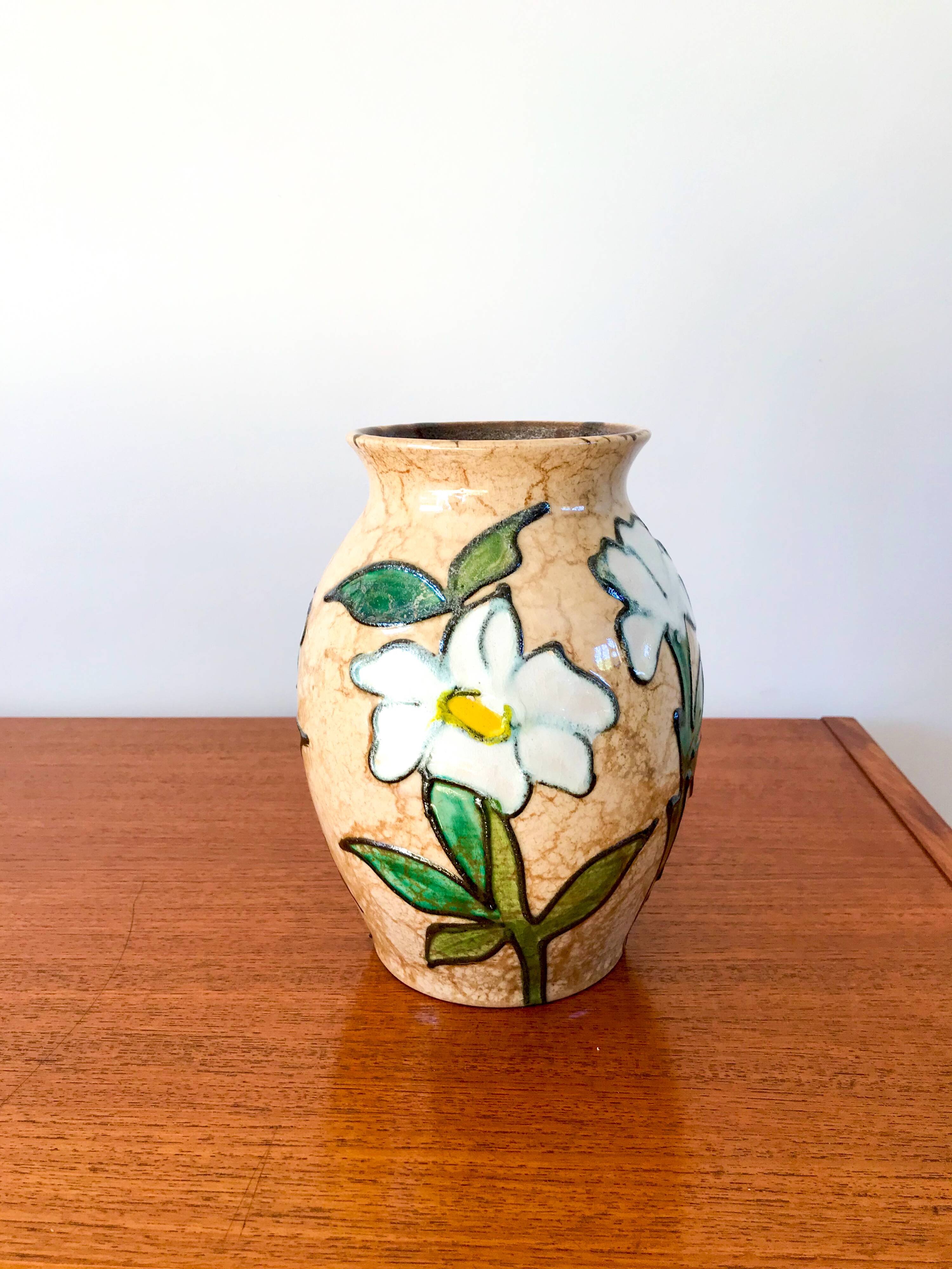 ceramic vase / flower slip made in Germany 1970