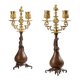 Pair of Japanese-style Candelabra by Ferdinand Barbedienne and Edouard Lievre.