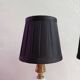 Pair of mid-century porcelain brass bedside lamps, 50s/60s