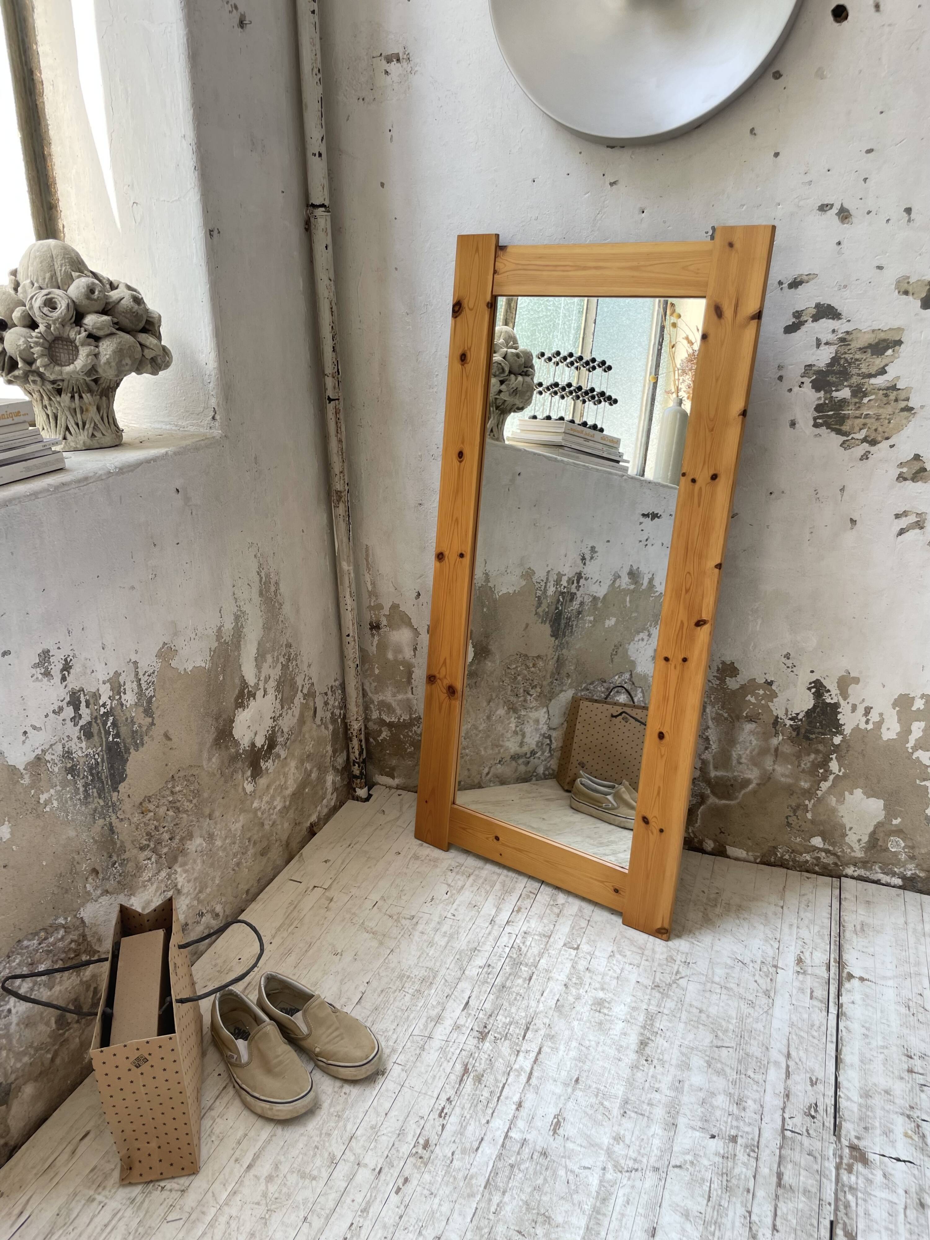 80s pine mirror