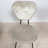 Pair of vintage furry chairs
