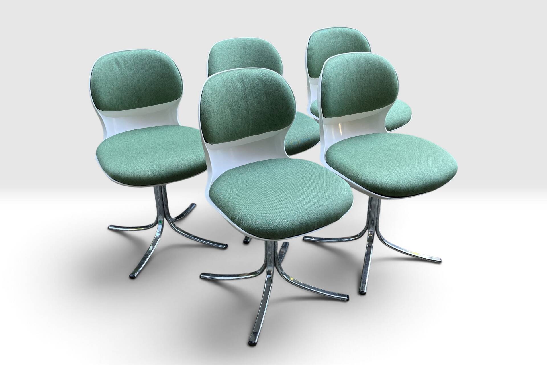 5 chaises Space Age Stoll Giroflex 7054
