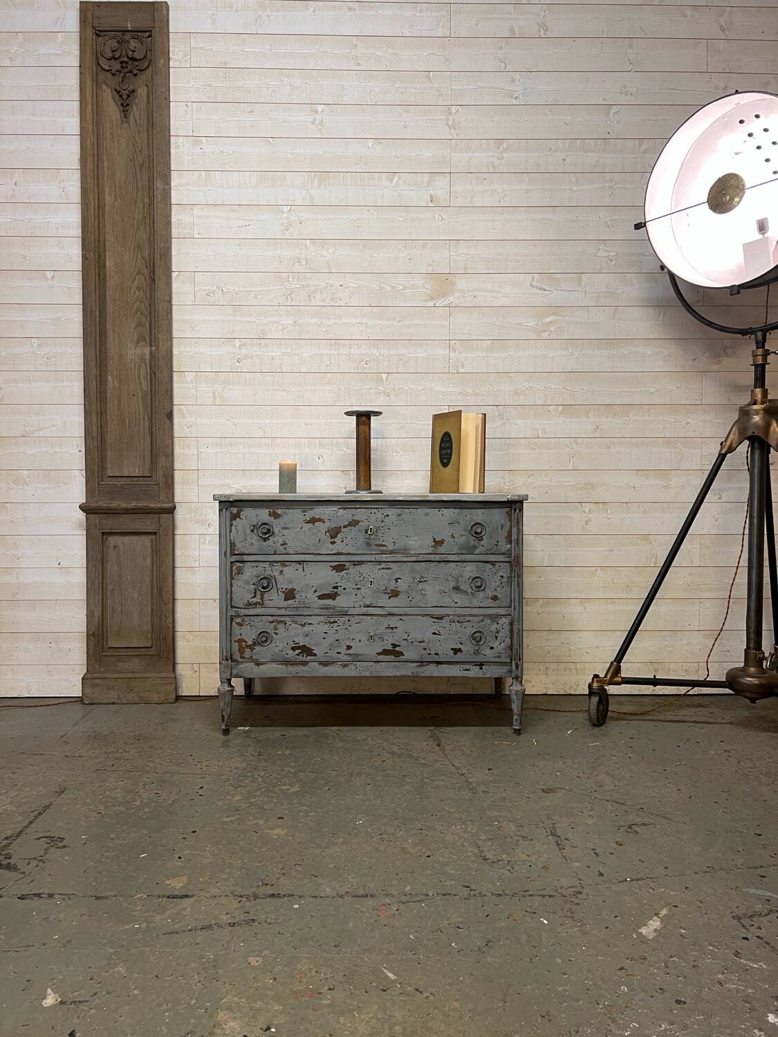 Directoire patinated chest of drawers
