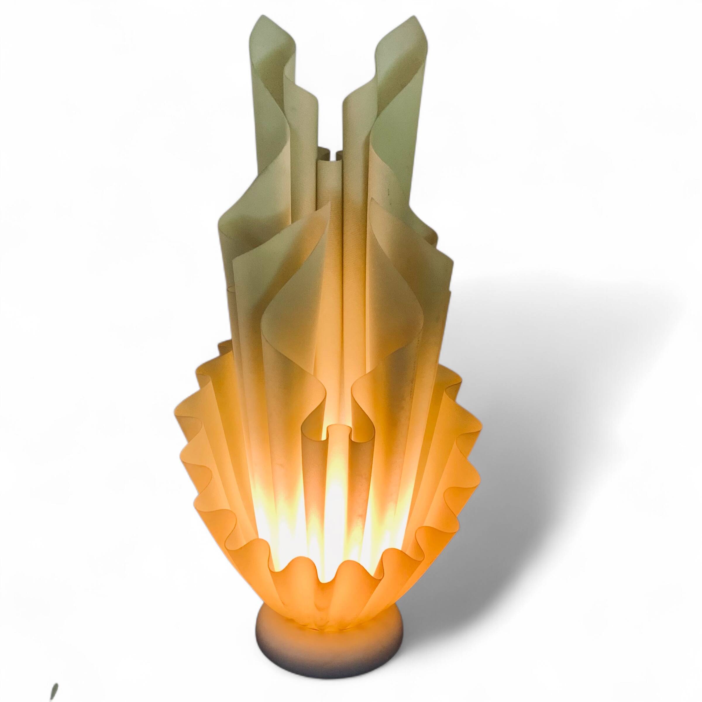 Resin table lamp by GIORGIA JACOB, French design, 1970s/80s