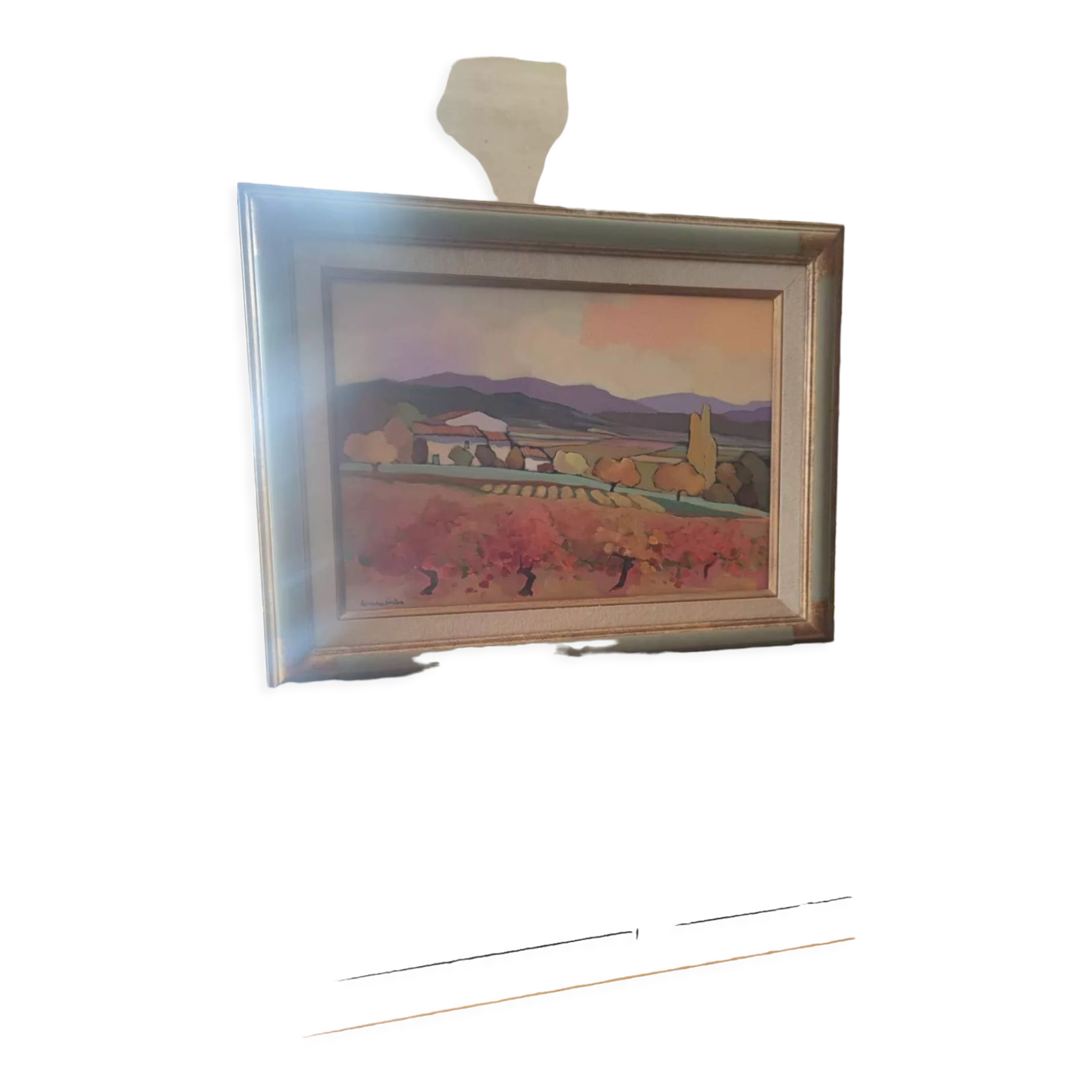 Tableau par Lorraine Jordan intitulé le mas à Lacoste