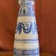 Vintage Spanish Hand Painted Glazed Ceramic Vase / Water Jug