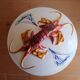 Covered ceramic vegetable dish with painted marine decoration – lobster