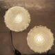 Pair Portuguese mid century wooden  table lamps