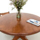 Brutalist round table in solid oak, 1960s.