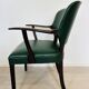 Danish Rosewood Green Leather Fully Restored Armchair, 1960´s