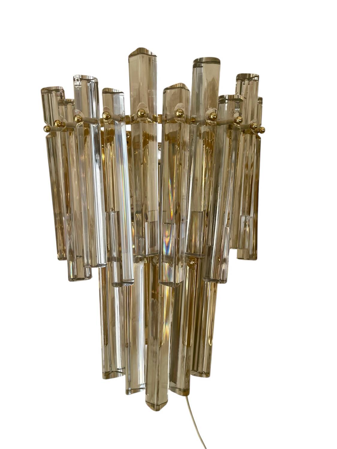 Venini murano glass wall light, Italy 1980s