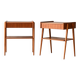 Pair of Vintage Scandinavian Teak Nightstands with hidden drawer