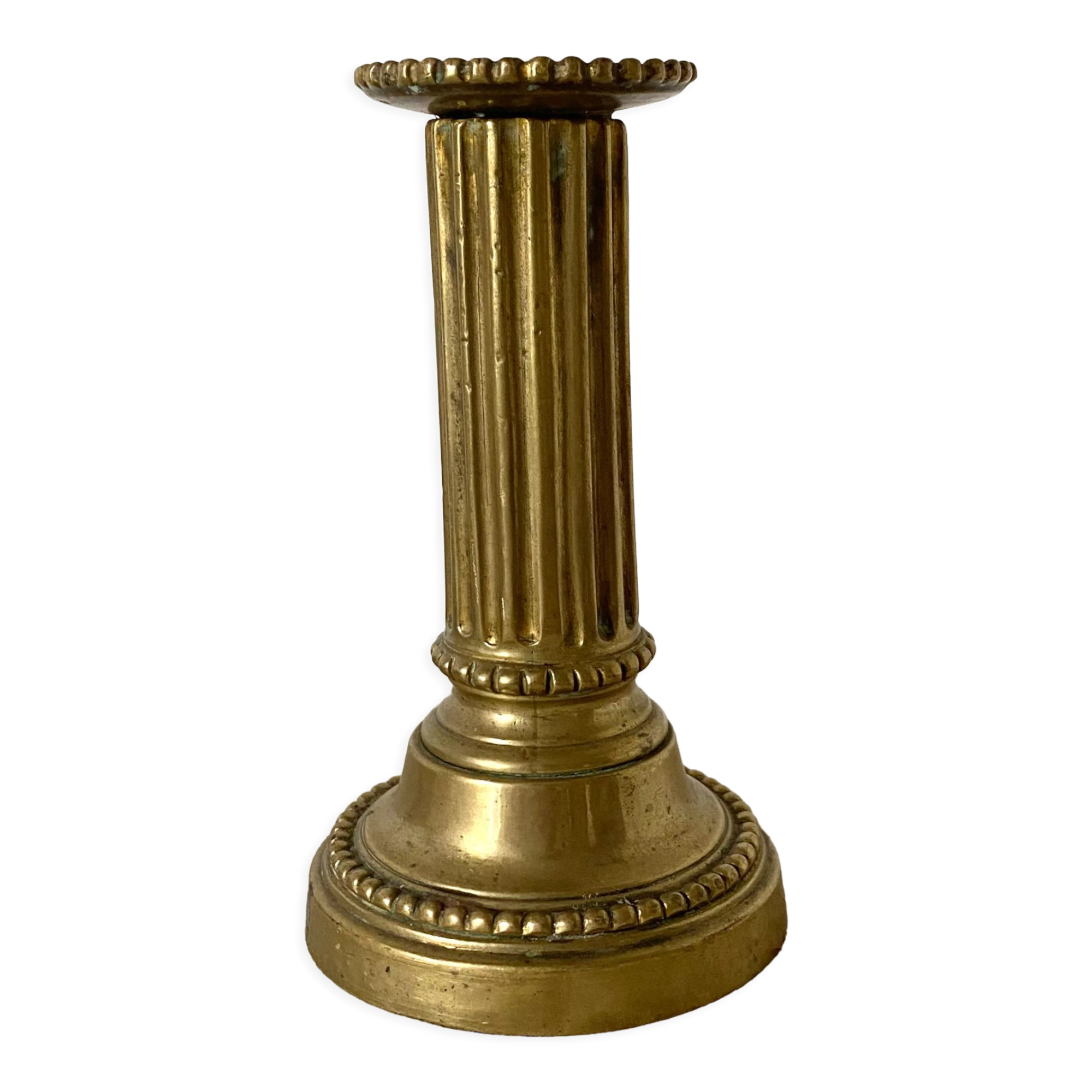 Column brass candle holder