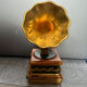 Gramophone record player with Limoges horn