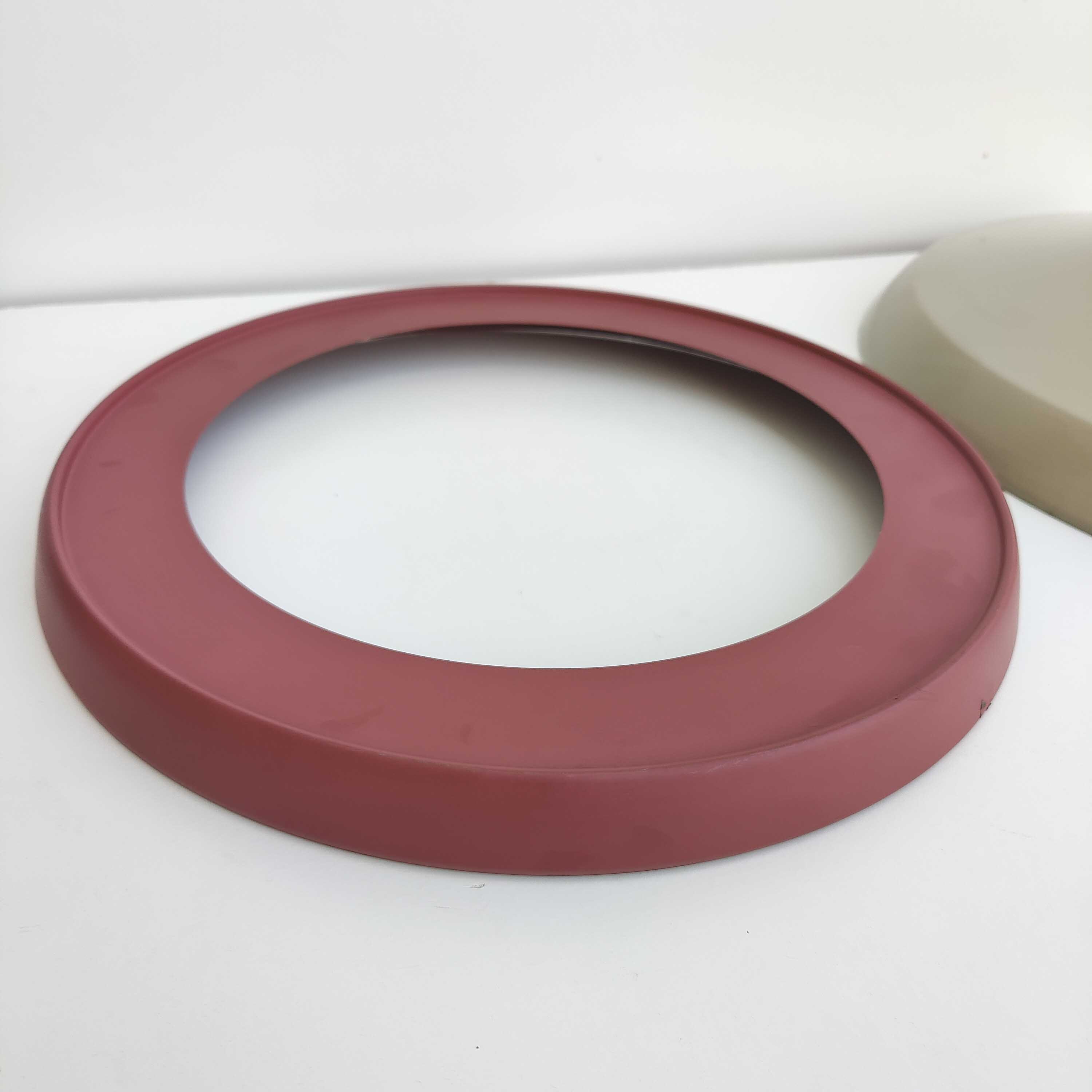 Ceiling lamp opaline glass and metal space age