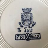 6 assiettes plates Saint Amand décor bleu 4017 modèle Primax