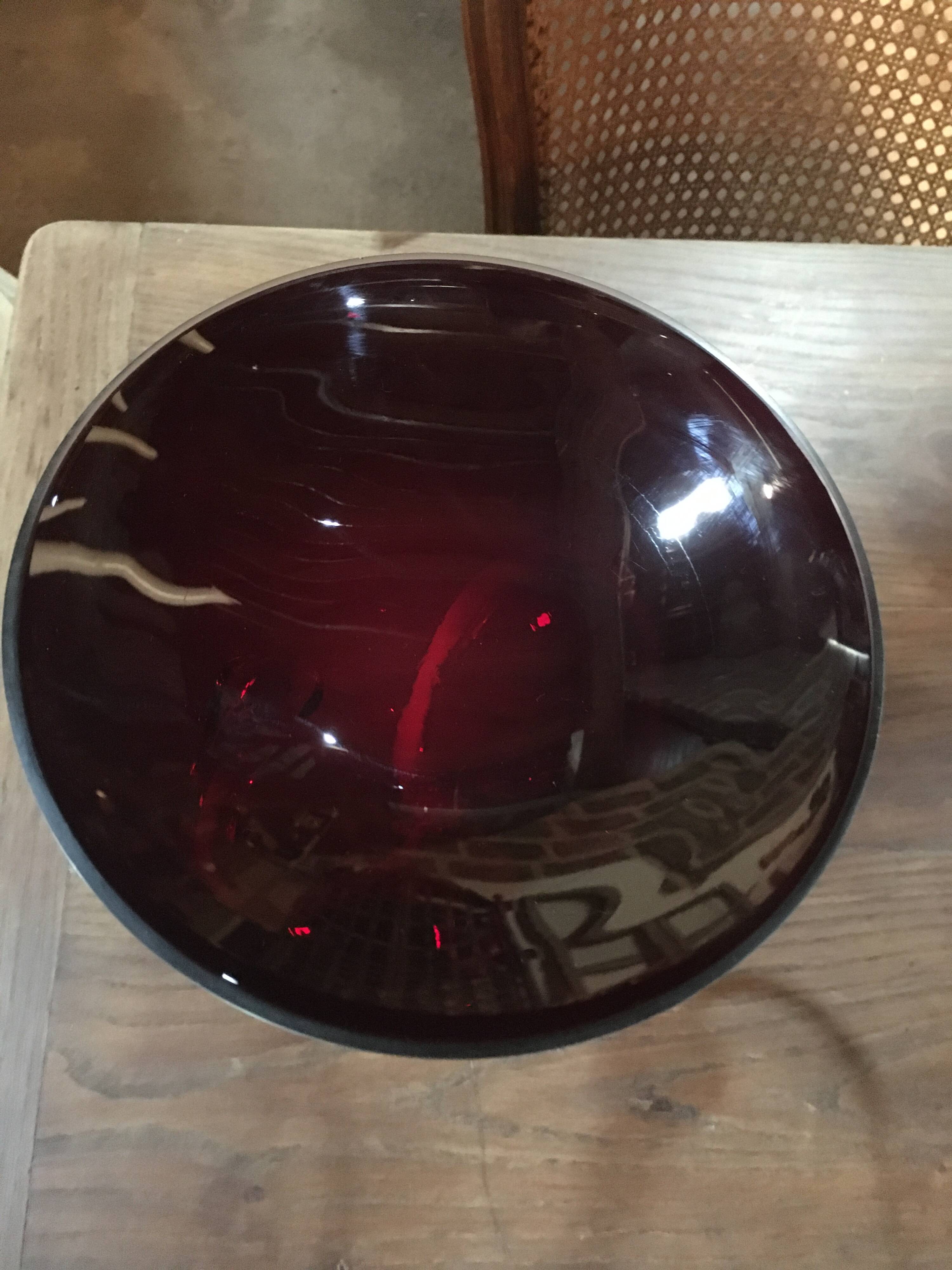 Stretched glass bowl "Alicja" Poland 70s