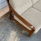 Teak and two-seater wool sofa from the 60s