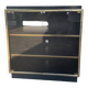Vintage black and gold TV cabinet from the 70s/80s