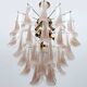 Mazzega Mid-century Modern Italian Petals Murano Glass Chandelier, 1970s