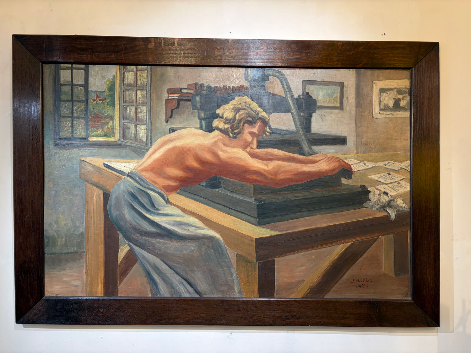 Painting "The Press" by Jean Baillet