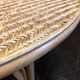Vtg Mid Century Round Circular Wicker Bamboo Bamboo Table Dining rattan Tiki