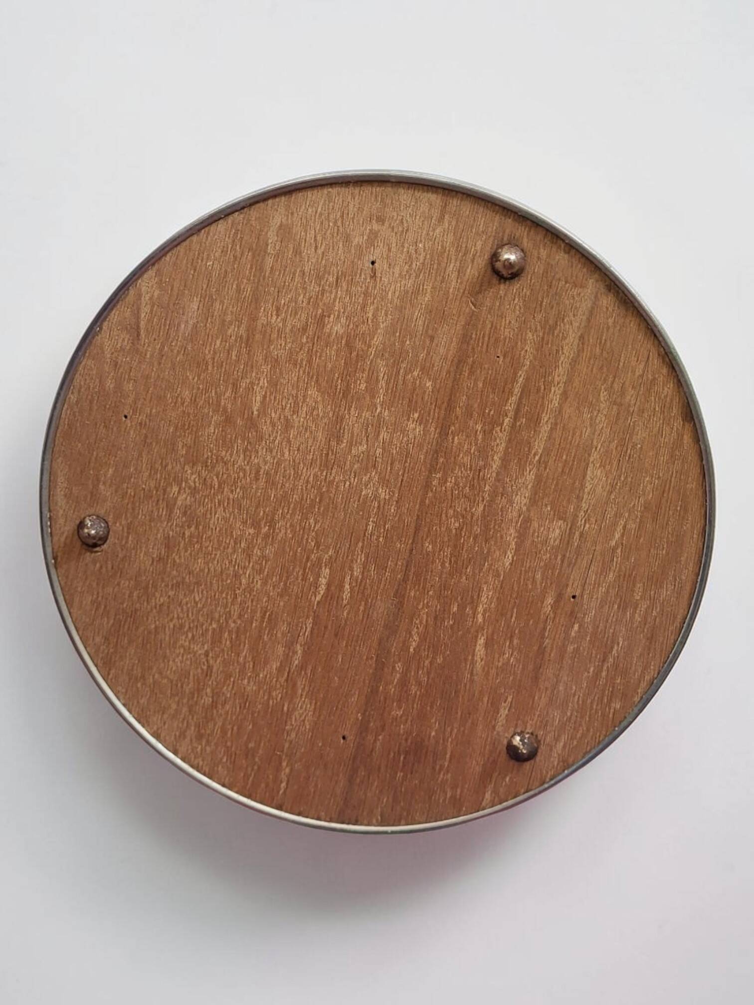 Round chrome metal tray D.27