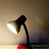 Red flexible desk lamp