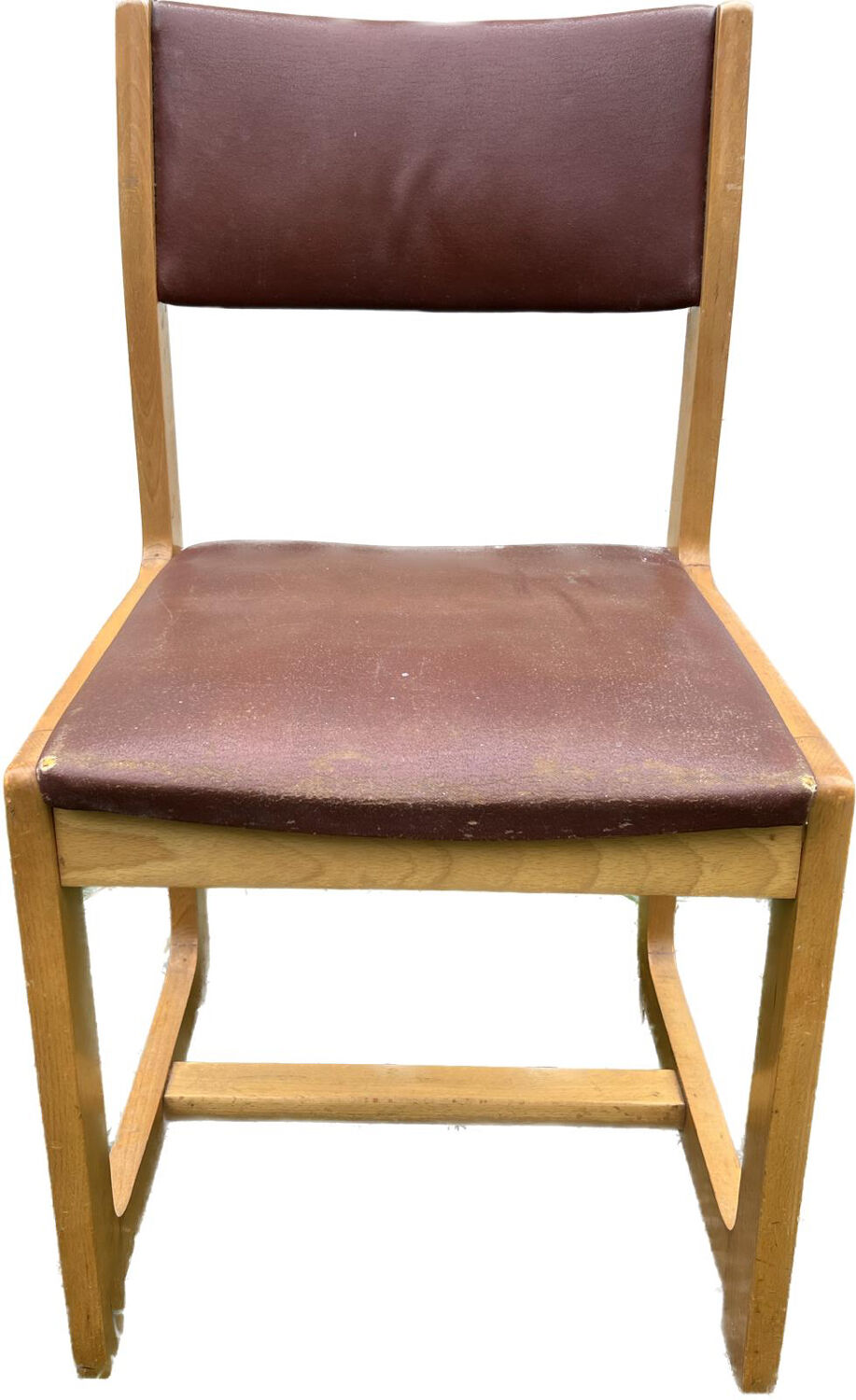Lot de 4 chaises bois et cuir