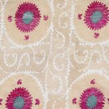 Hand Embroidered Suzani Bedspread 7'9" X 10'10"