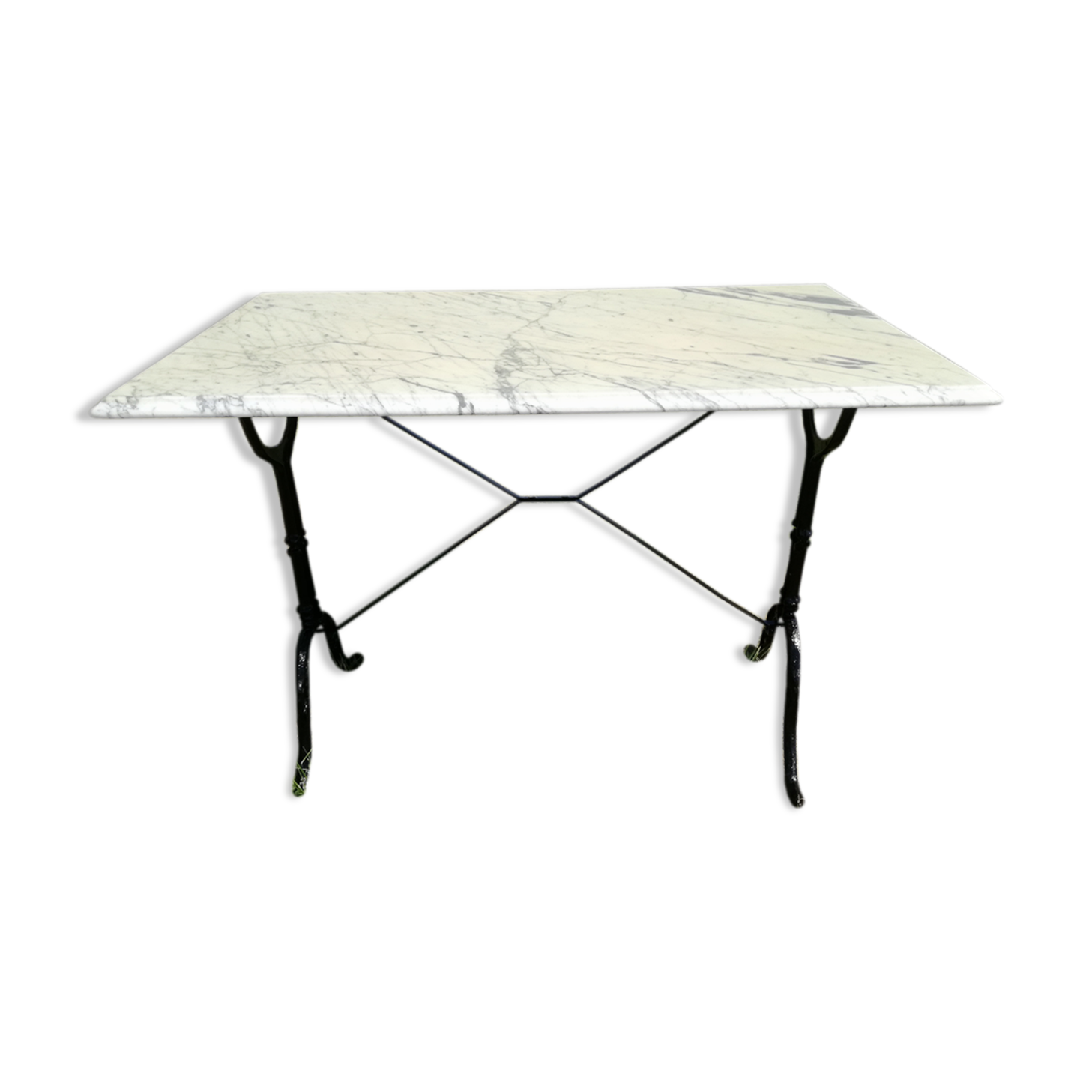Table bistrot rectangulaire en marbre Selency
