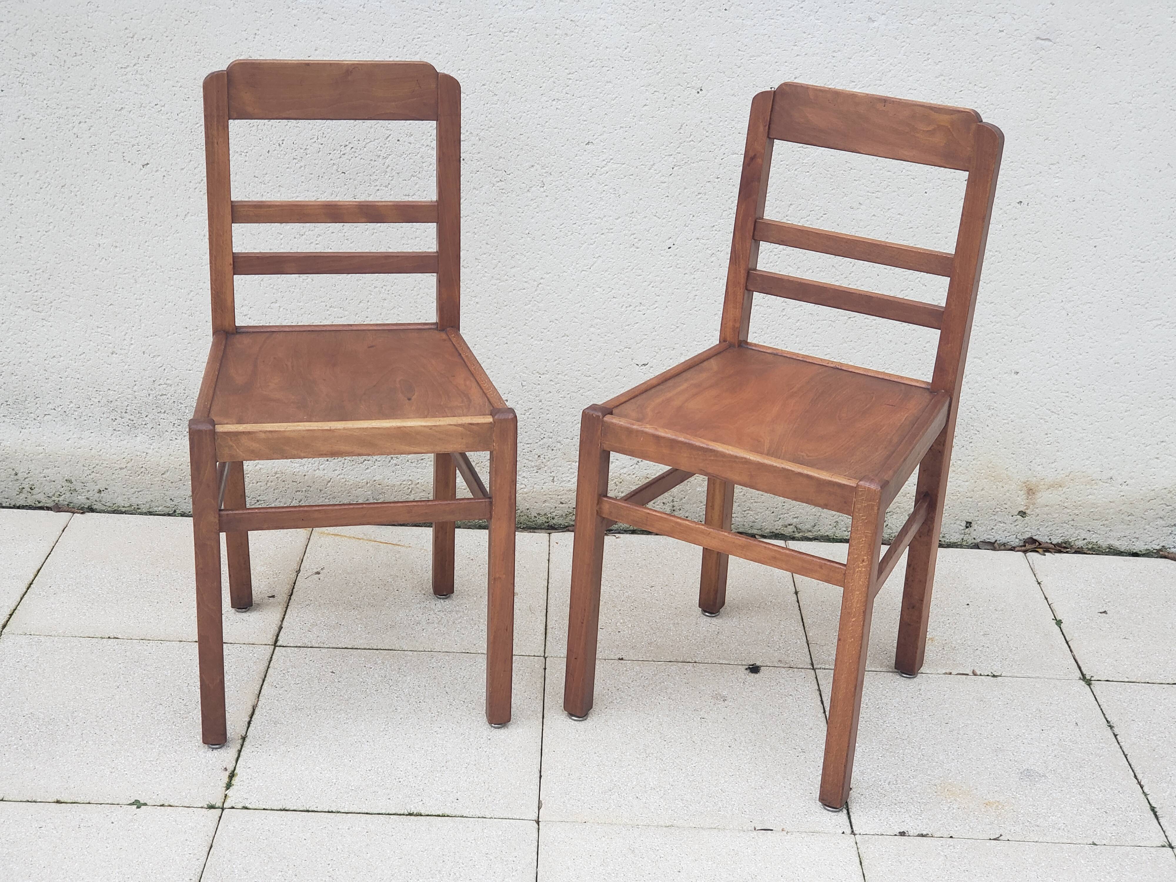 7 bistro chairs stamped indissoluble 50s