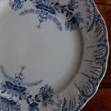 Pair of flat plates Terre de Fer "Régence" Saint-Amand & Hamage