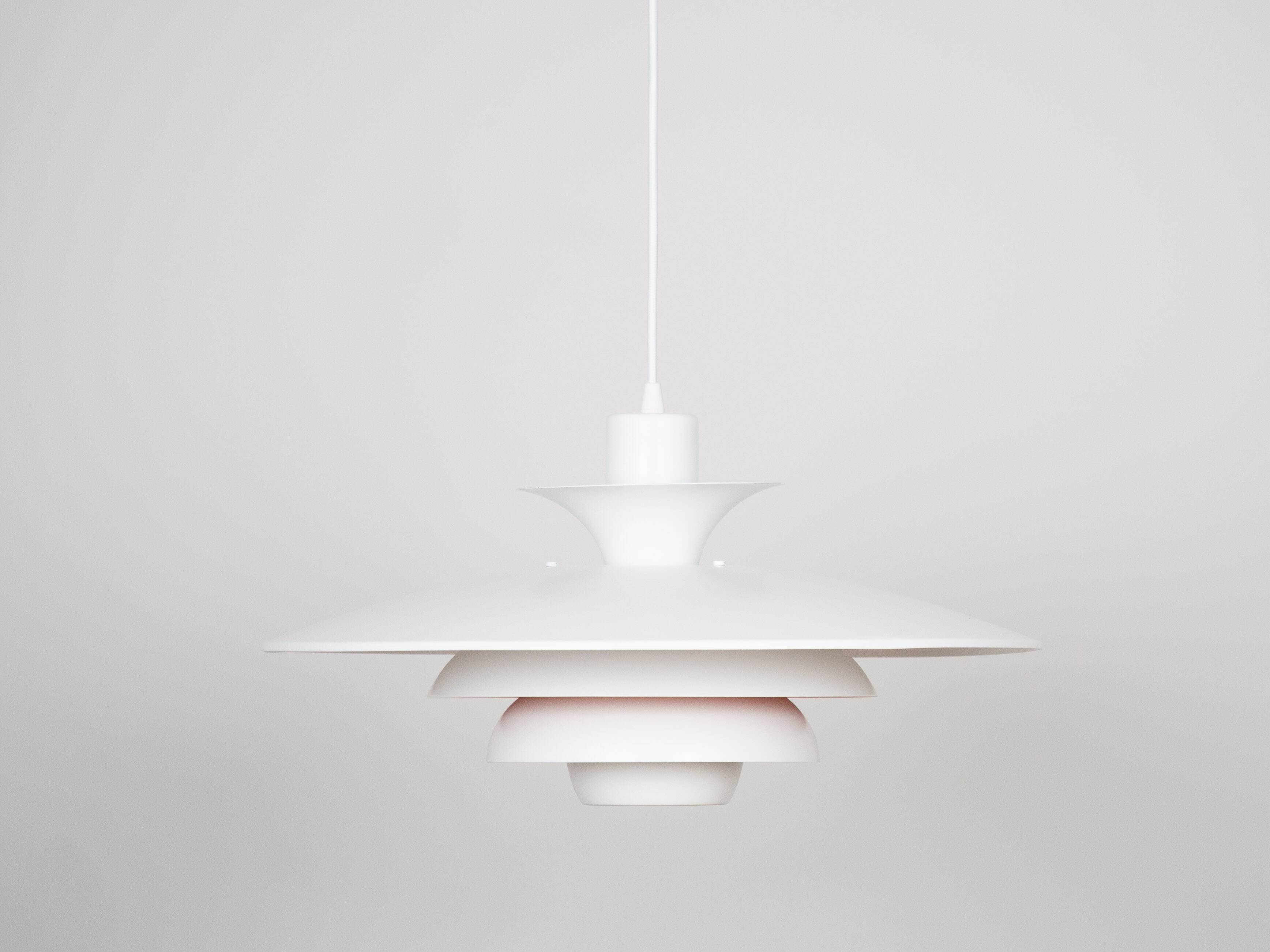 Danish vintage pendant lamp Sofie by Kurt Wiborg, Jeka, 1980s